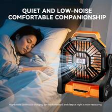 Portable Camping Fan With LED Lantern - 10400mAh Rechargeable Battery, Compact Tent Fan For Travel, Desk & Home, Cute Personal Fan For Camping Essentials (Women's Outdoor Gear)