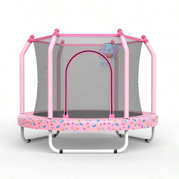 55inch Trampoline For Indoor And Outdoor Small Toddler Trampoline With Basketball Hoop