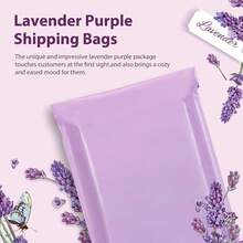 Fuxury Poly Mailers 12x15.5Inch 50 Pcs, Waterproof Shipping Bags For Clothing, Strong Adhesive Heavy Duty Shipping Mailing Envelopes, Self Seal Mailers Poly Bags For Business,Light Purple - 黑色 - 查看 8