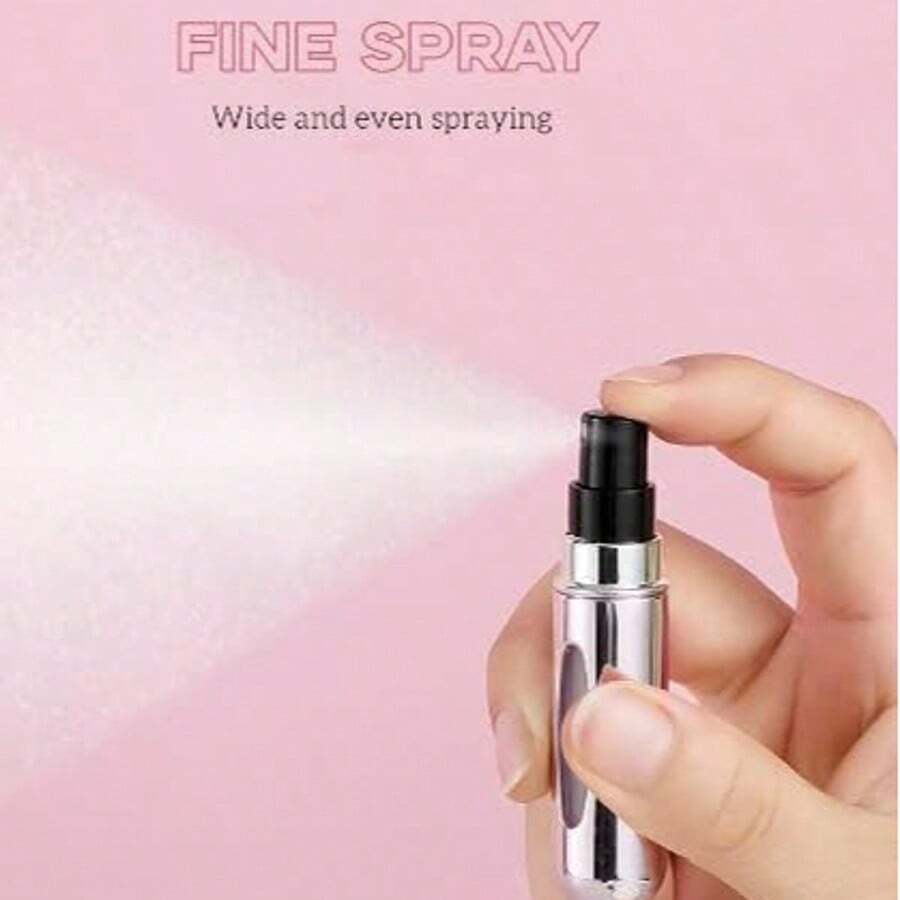 5ml Refillable Travel Perfume Atomizer Spray Bottle, Portable Bottom Filling Perfume Bottle - Bright pink - View 1