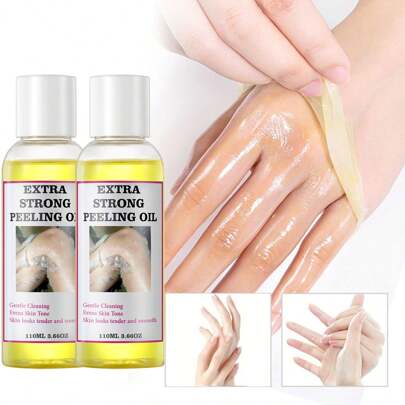 MOOYAM 2 件套适合深色皮肤的去角质油，含水杨酸透明质酸钠的黄色去角质油，强效去角质油，适合所有肤质的身体去角质去角质溶液