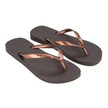 Chinelo Sandalia Ipanema Fine Marrom Com Tira Cobre