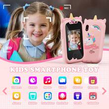 RIVGOT 1pc Kids All-In-One Portable Smart Learning Mobile Phone Toy, Suitable For 3-12 Years Old Boys & Girls, Equipped With Dual Cameras, Touch Screen And Educational Games, Perfect For Children Back To School Or Birthday Gift - Multicolor - View 3