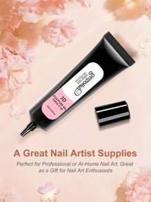 3D 雕塑凝胶，20ml 透明雕塑凝胶，用于雕刻、造型和绘制美甲图案，用于宝石装饰的水钻胶 - 無色 - 查看 9