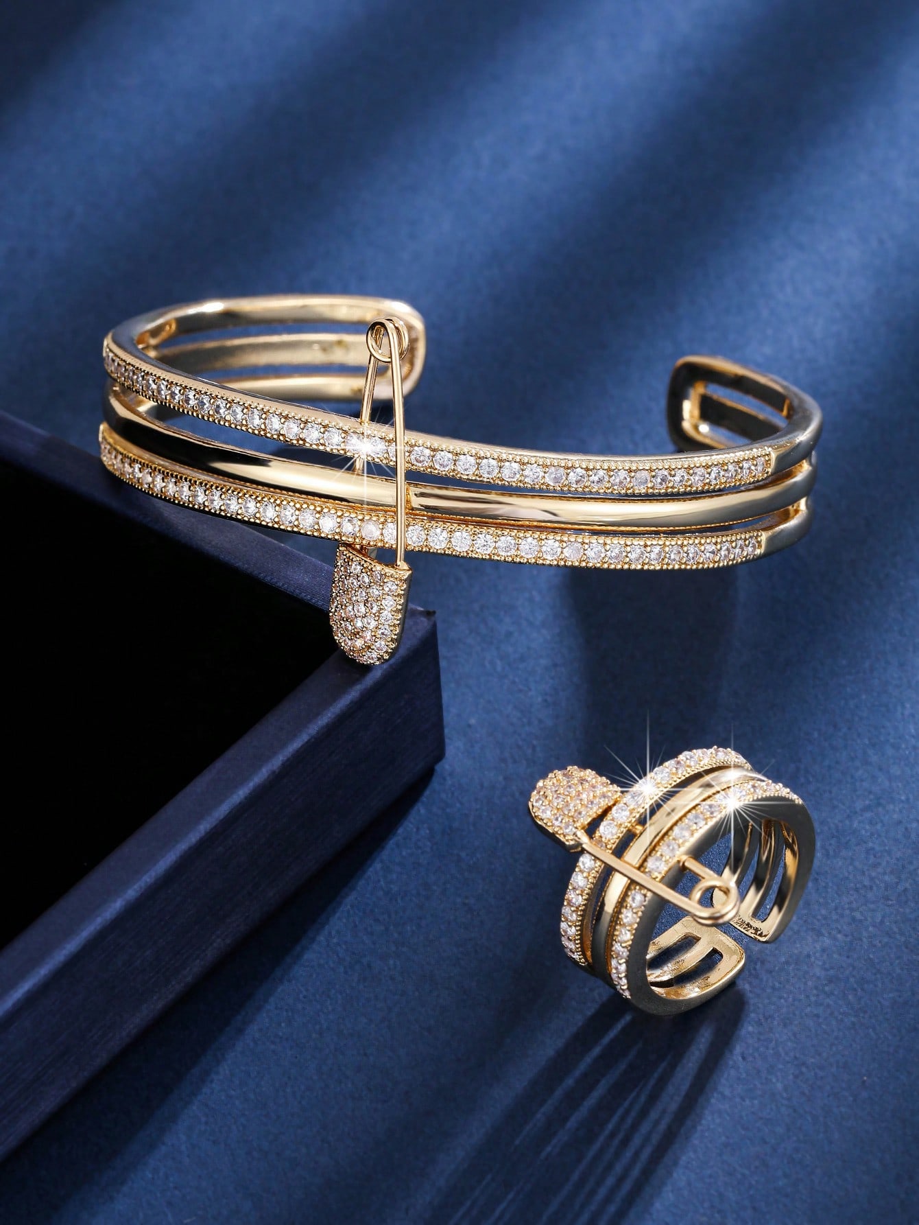 مجموعة من 2 سوار إبزيم متعدد الطبقات قابل للتعديل...