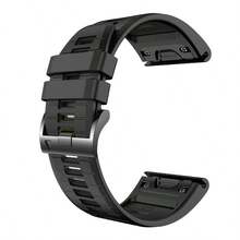 Dây đeo đồng hồ Quick Fit 22/20/26mm tương thích với Garmin Tactix 8 47/51mm/Descent G2/Mk3/Mk3i 43/51mm/Enduro 3/2/Fenix8 47/51/43mm/Fenix E/7/7x/7s/5S/5/5X Plus/6S/6/6XPro, Dây đeo đồng hồ thể thao bằng silicon mềm cho Forerunner 965/Quatix 7/7pro/Epix Pro 42MM - A - Xem 33