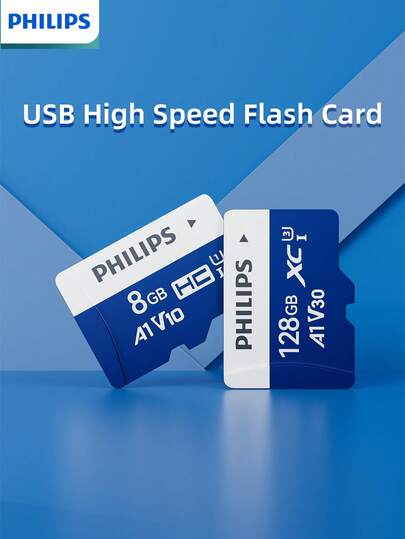 PHILIPS 飞利浦存储卡，适用于电脑、相机、监控等电子产品，TF高速存储卡，即插即用，记录你的美丽。