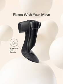 Women's Low Chunky Block Heel Dress Shoes Closed Pointed Toe Comfortable Heels Work Wedding Office Pumps Shoes - 黑色 - 查看 4