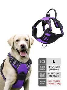 High Visibility Dog Harness - Durable, Adjustable, Comfortable, Non-Choking Design - Ideal For Outdoor Adventures, Available In Multiple Sizes - Suitable For Small, Medium And Large Pet Dogs (If Unsure Between 2 Sizes, Opt For The Larger Size As It Can Be Adjusted)
