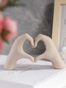 Heart Hand Gesture Polyresin Decoration, Room Decor, Christmas Decorations, Bedroom Decor - Gold - View 15