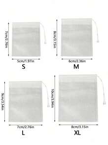 100/200 pièces Sachet de thé multi-usage épaissi, sac filtrant non tissé jetable de taille multiple avec cordon de serrage, sachet de thé, sachet de décoction de médecine chinoise, sachet de soupe, sachet de marinade d'assaisonnement, sachet de thé aux fleurs, sachet de bain de pieds, sachet d'épices, sachet anti-moustiques