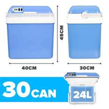 Advwin Mini Fridge Electric Cooler And Warmer For Car- 12V DC 24L Car Refrigerator With Automatic Locking Handle, Portable Car Fridge For Travel And Camping