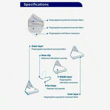 20 Pz + Estuche color blanco- KN95 BYD CARE Respirador, ,máscara Plegable Transpirable y cómoda con Lazo para Las Orejas para un Ajuste Apretado,mascailla color Blanco,PARA ADULTOS Y ADOLECENTES - Blanco - Ver 8