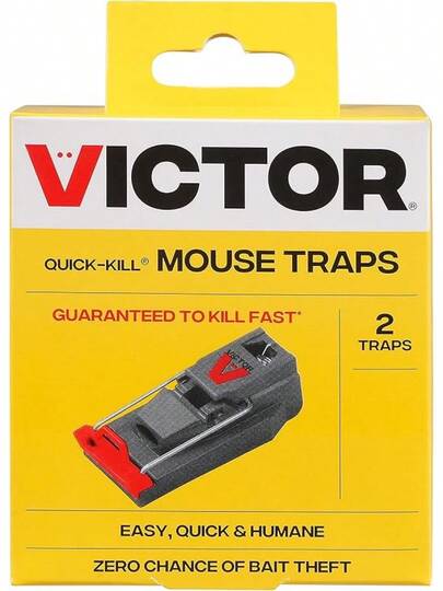 M123SSR Quick-Kill Easy Set Mouse Trap, 6 Reusable Mouse Traps