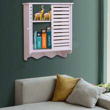 Armadio da parete per bagno bianco a 2 ripiani, per riporre cosmetici sotto la doccia, decorazione per il bagno, organizer per trucchi estivi per doccia, WC o ristrutturazione.