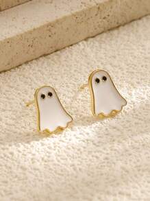 2-8pcs/Set Multi-Element Ghost Pumpkin Earrings Set, Creative Cute Cartoon Earrings Suitable For Halloween Party