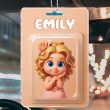 Pachet de figurine de acțiune 2D personalizat, ambalaj, stil cutie de jucării, cadou artistic, ornament auto personalizat, cadou pentru fiica ei