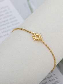 1PC Stainless Steel Random Beaded Round Snake Chain Bracelets For Women Gold Color Geometric Bracelet Luxury Wedding Party Jewelry Gift