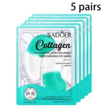 1对/5对/10对胶原蛋白保湿眼膜，凝胶眼膜，淡化细纹和皱纹，减少黑眼圈，改善眼部浮肿和放松，含有胶原蛋白和透明质酸，深层滋润，缓解干燥和粗糙的皮肤，提亮眼周，紧致眼部皮肤并增强弹性，适合所有肤质 - 彩色 - 查看 18