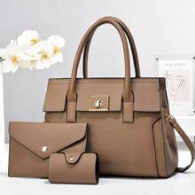 Women Top Handle Bags - 卡其色 - 查看 2
