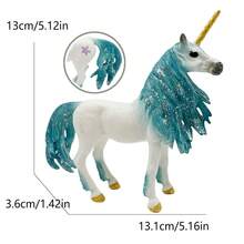 Mityczny posąg jednorożca i pegaza, magiczne zwierzę morskie, głowa konia, ogon ryby, figurka hipokampa, wystrój domu i idealny prezent dla miłośników fantasy, urodziny, prezent świąteczny