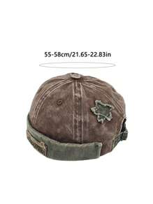 1 件复古星形软顶无檐便帽，男女通用，适合户外运动和休闲穿着，四季皆宜 - A - 查看 4