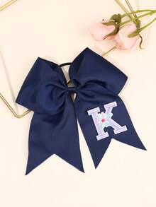 1 件纯色 26 字母蝴蝶结发带、休闲罗缎丝带蝴蝶结发带、返校发饰、学校运动发饰、女士时尚发饰、马尾辫夹、发圈、发胶、发带、发绳、发饰、头饰 - 彩色 - 查看 23