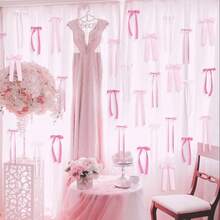 40pcs Bow Wall Decor Set, DIY Birthday Party Decoration, Ins Style Photo Backdrop, Ribbon Wreath Wedding Room Arrangement, Girls Bedroom Decor, Women Gift, Wedding Pre-Party