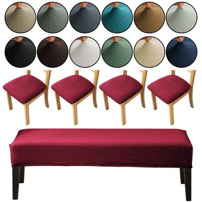 1pc Corn Velvet Soft Cushion Bench/Sofa Cover, Removable And Washable Bench Protector, Suitable For Living Room, Bedroom, Kitchen, 5pcs Set, Dining Chair Cover, Sofa Slipcover For Kitchen, Hotel
