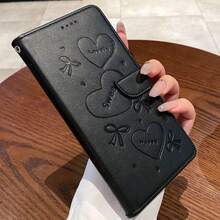 Flip Cover Case + Kickstand Case + High-Craftsmanship + Full Set Phone Case Compatible With Samsung S24U/S25U, Redmi Note 13 Pro/14 Pro; Faux Leather Case Compatible With Xiaomi Redmi Note 11/12/13/14 Pro; Phone Case Compatible With IPhone 16 Pro Max/17 Pro Max/15/14/13/12/11/XS Max/Pro Max Waterproof Shockproof Anti-Fall Scratch Resistant - Black - View 2