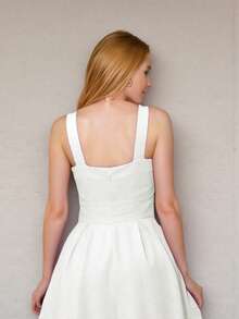 Tailored Dress With Cups Fashion Items!!! - White - View 2