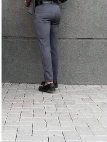 Dennis Beumont Milano Tailored Trousers - Dark Grey - View 5