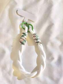 1pc Solid Color Braided Rope Twisted Chain Pendant Keychain Wrist Strap, DIY Handmade Lanyard For Camera, Free Phone Charm Gifts For Mother, Family, Friends, Birthday, Holiday Phone Chain - Multicolor - View 21