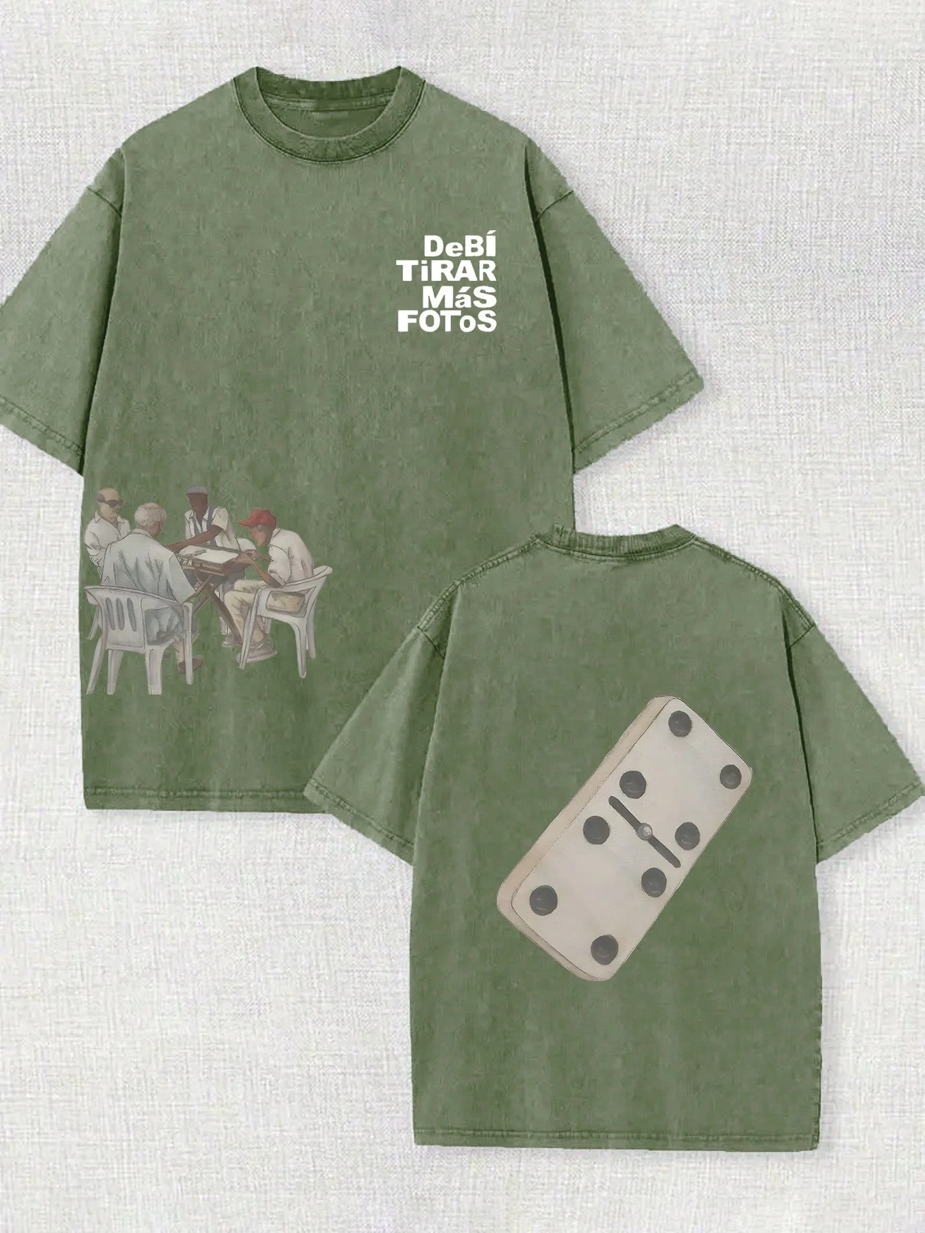 230G Double Sided Washed, Play Together Printed T Shirt, High Quality Wax