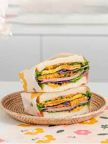 50/100pcs Greaseproof Paper Liners, Sandwich, Fries, Burger And Fries Food Packaging Paper, Sandwich Wrapping Paper, Grease-Proof