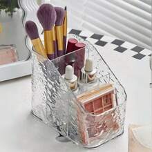 Acrylic Organizer With 3 And 4 Compartments For Makeup And Cosmetics Multipurpose - Clear - View 3