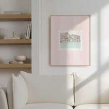 1pc Vintage Striped Countryside Style Wall Art, Whimsical Retro Cat Canvas Print Painting, Farmhouse Decor For Kids Room, Bedroom, Living Room Or Office, Retro Aesthetic Poster, Gift For Her, Framed Or Unframed Option