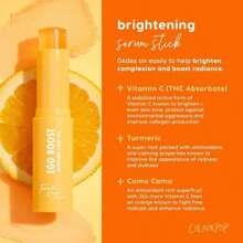 ColourPop Brightening Vitamin C Serum Stick - Radiance-Boosting Face Serum Stick For Glowy Summer Makeup Prep - Enriched With Turmeric To Help Approve The Appearance Of Redness - Ego Boost (025 Oz)