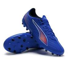 Nike 男士足球鞋 ULTRA 6 PLAY MG，MG 鞋钉，减震，男士场地训练及比赛运动鞋 108539-01 - 深藍色-彪馬白-亮紅色 - 查看 6