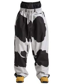 1 pieza Pantalones de esquí para hombre para exteriores en invierno, pantalones de snowboard, pantalones harem, pantalones de esquí holgados para mujer, adecuados para actividades al aire libre para hombres y mujeres, pantalones de esquí lavables a máquina, equipo de esquí, ropa para clima frío, pantalones con estilo deportivo, estructura reforzada, pantalones de esquí funcionales, equipo de nieve duradero, ropa de invierno para conjuntos de esquí de hombre - Blanco y Negro - Ver 15