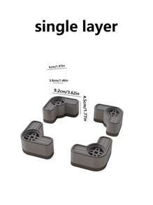 1pc Washing Machine Base Rack Height Increasing Foot Pad Drum Special Refrigerator Anti Slip And Shock-Absorbing Foot Bracket With High Adjustable Padding