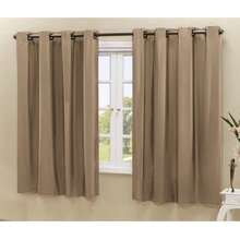 Blackout Curtain Cuts 100% Sunlight Blackout 2.20 X 1.30 Living Room Bedroom Various Colors Exclusive - 榛子 - 查看 2