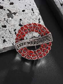 1 件“永志难忘”深红色罂粟花纪念胸针花环 - 珐琅水钻水晶钻石胸花，连衣裙配饰别针用于衣服包魅力学校，适合所有人，复活节，主题派对，愚人节，舞台表演，感恩节，万圣节，圣诞节，新年最佳生日情侣朋友礼物办公室配饰衬衫 - 彩色 - 查看 10