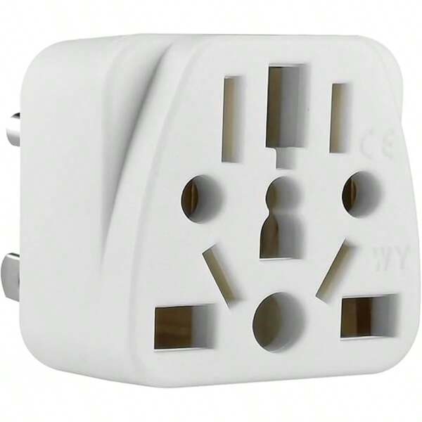 Plug Adapter, Suitable For USA, EU, Etc(1 Pack White)