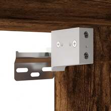 Larryhot Mobiletto dA, Parete in rovere affumicato 60x31x60 cm in legno ingegnerizzato, bello e pratico, ideale per riporre oggetti e decorare la casa - Castano - Visualizzare 9