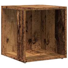 Larryhot Tavolino in legno antico 33x33x34 cm in legno ingegnerizzato, bello e pratico, ideale per riporre oggetti e decorare la casa - Castano - Visualizzare 2