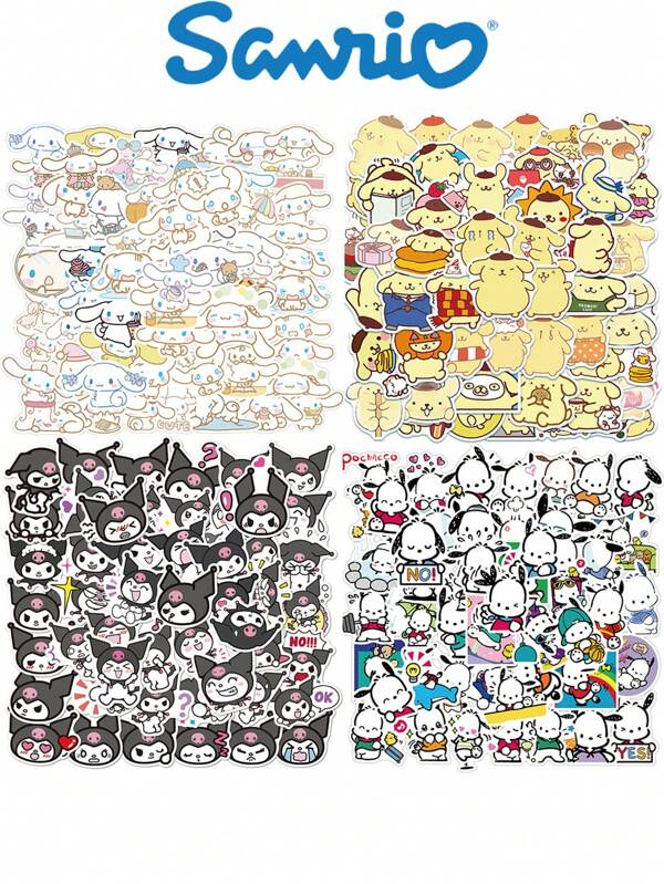 Sanrio Autocollants Sanrio, Autocollants de dessins animés, Autocollants de cahier mignons, Autocollants de coque de téléphone, Autocollants de boîtier d'ordinateur, Autocollants de vélo