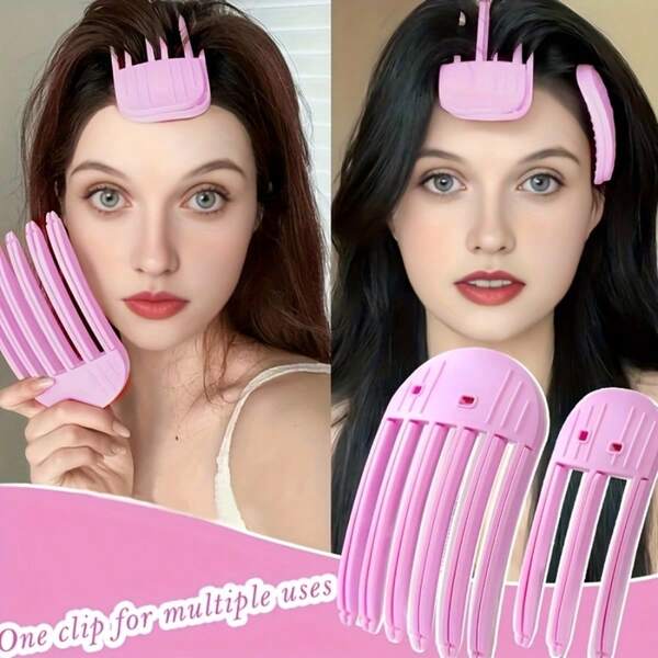 1/2pcs Set Of Women's Plastic Hair Plumper Clip, High Cranial Top Artifact, Fluffy Roots, Hand Washable - No Need For Power Source Root Lifting Comb, Can Enhance Hairstyle,Fluffy Hairpin Curling Bangs Clips Hair Roots Volumizing Women Curlin