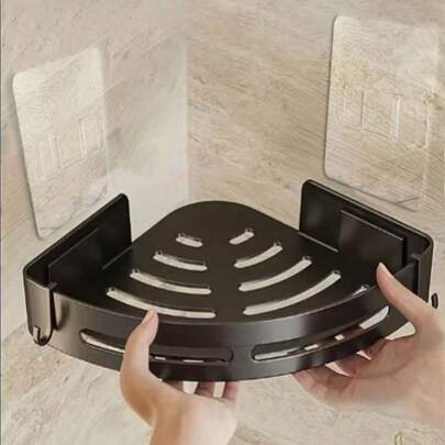 2件套转角淋浴置物架，浴室收纳架，室内淋浴架，洗发水架，厨房浴室收纳盒，淋浴篮，节省空间的三角形转角置物架 - 壁挂式浴室洗发水、肥皂和化妆品收纳架 - 安装简便，防滑设计，浴室配件，家居浴室装饰，浴室收纳整理，秋季装饰，返校季浴室配件