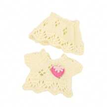 Cute Floral & Strawberry Knit Sweater Set With Hat (Excluding Plush Doll, Clothes Only) - Multicolor - View 16